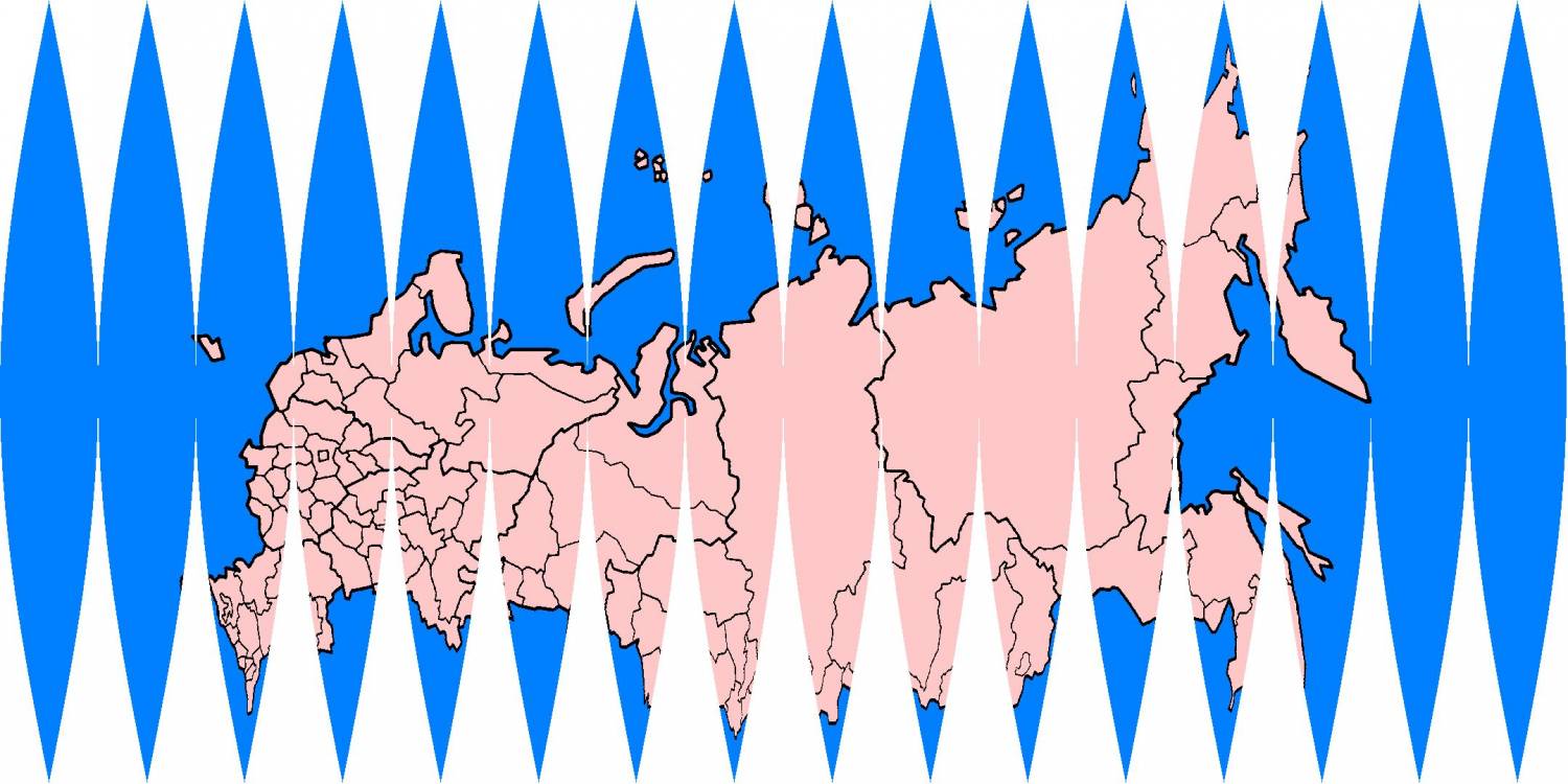 Карта России не на Глобус